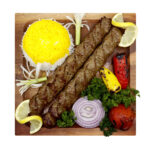 Beef Kobideh Kebab Combo (2 skewer)