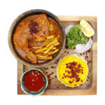 Zereshk Polo with Chicken Leg